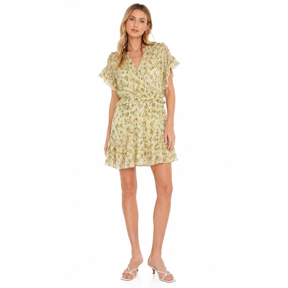 2020s Second Female Calma Floral Ruffle Mini Dress Small